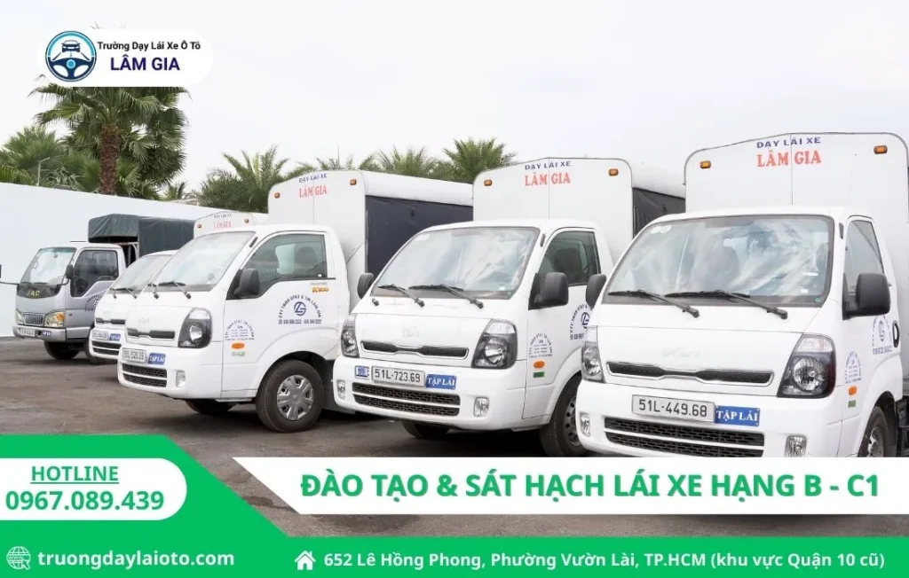 hình ảnh thực tế khóa học bằng lái xe tải C1 - Trường dạy lái ô tô Lâm Gia | HỌC PHÍ 22.905.000Đ