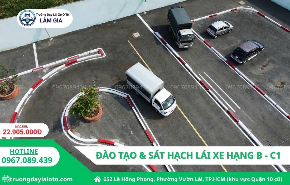 học bằng lái xe tải c1 tại tphcm trường dạy lái ô tô lâm gia với học phí 22.905.000đ