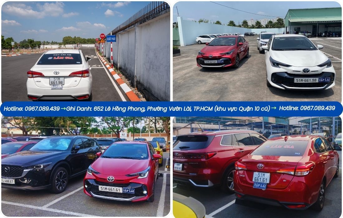 Thuê xe tập lái tại trường dạy lái ô tô lâm gia chỉ 350.000đ 