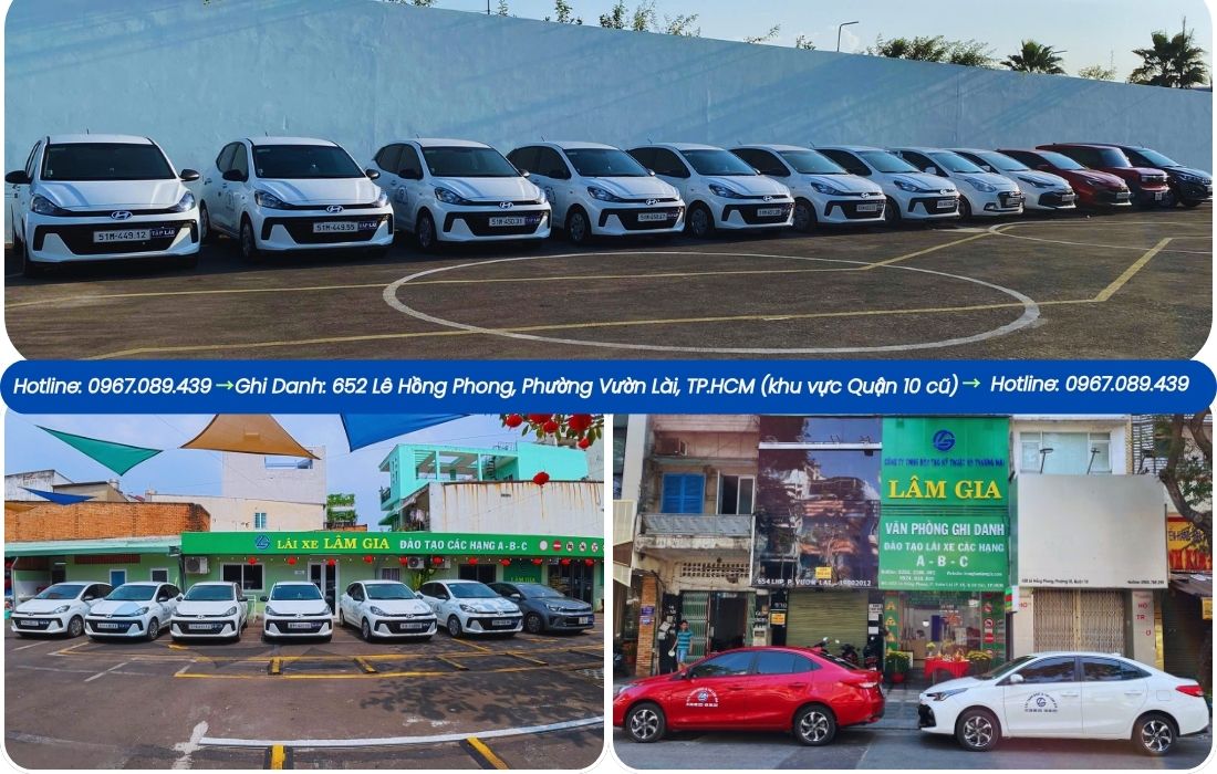 thuê xe tập lái tại trường dạy lái ô tô Lâm Gia - chỉ từ 300k/giờ