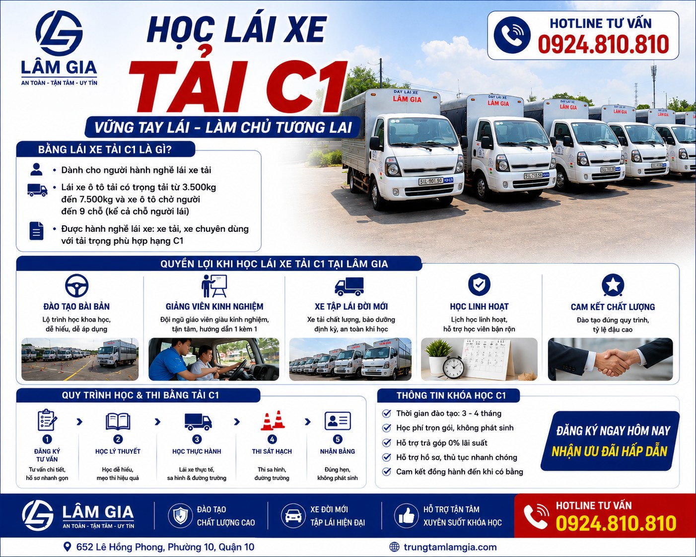 học lái xe tải c1 tại trường dạy lái xe tải C1 Lâm Gia